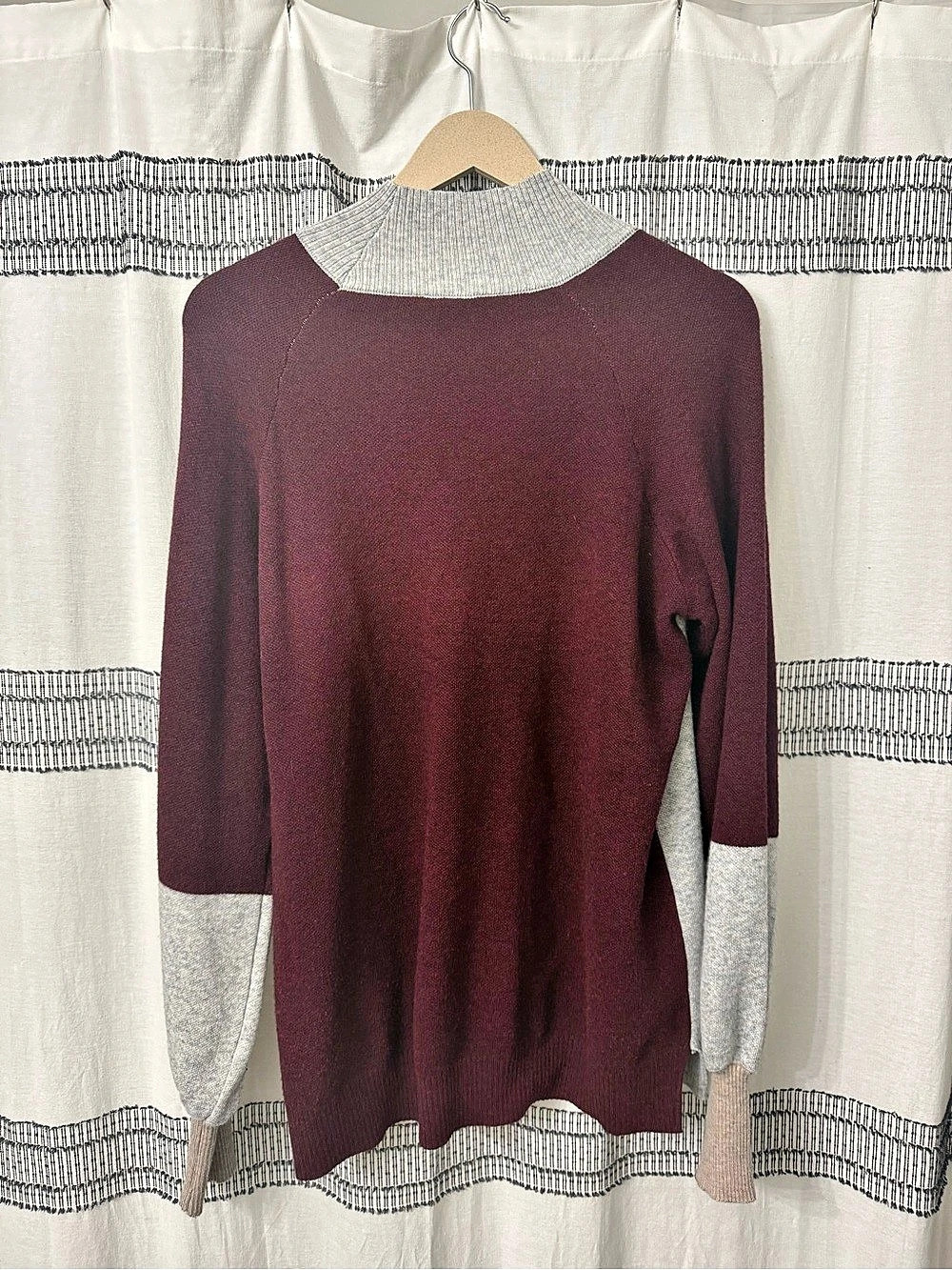 Color Block Cowl Neck Sweater - Picture 3 of 3